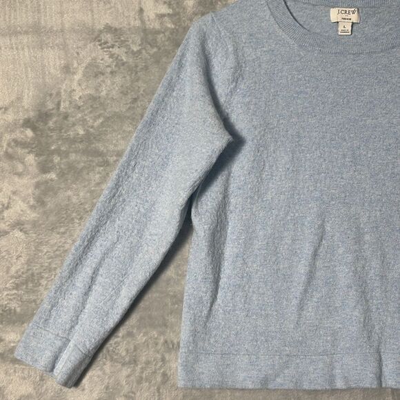 J. Crew Light Blue Girls Merino Wool Blend Soft Sweater Size Large - Picture 4 of 6